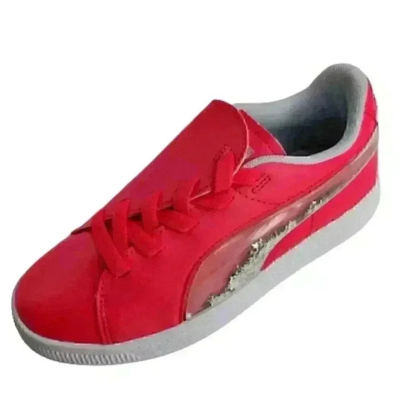 Puma Red Running Shoe Kid's Size 2C Classic - Picture 7 of 11
